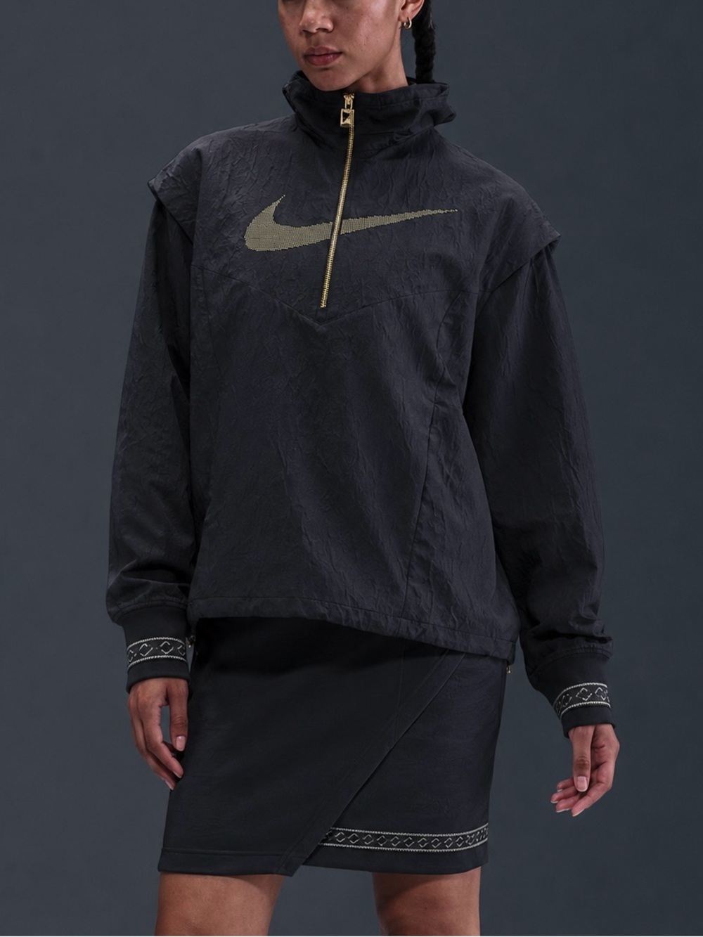 NWT $175 Nike Naomi Osaka Oversized Jacquard Jacket Black Women’s Medium